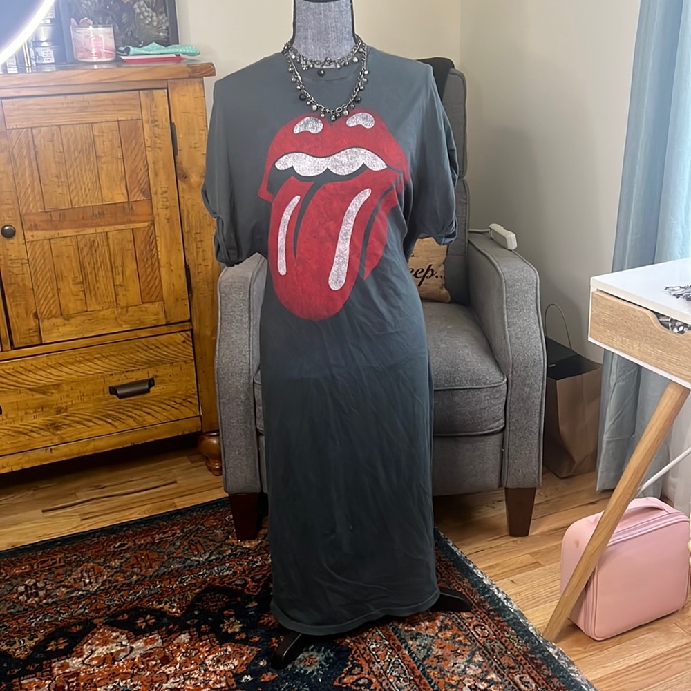 Daydreamer for Free People Rolling Stones Maxi Tee Shirt Dress